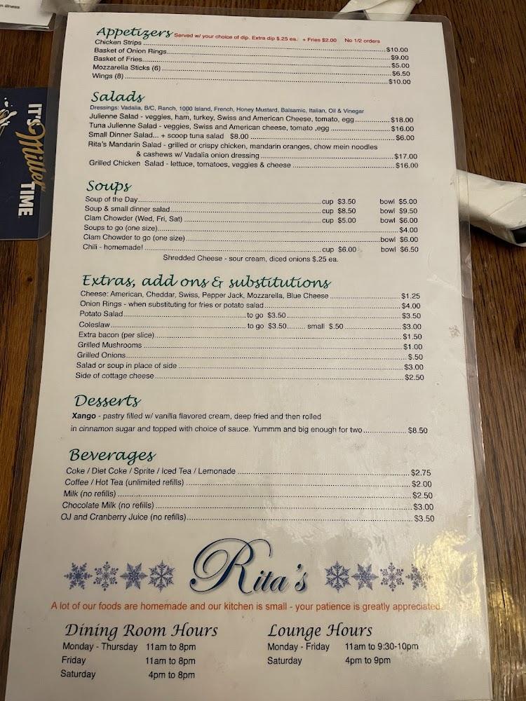 Rita's Bar & Grill Menu image 3
